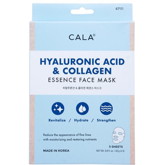 K-Care Cala Hyaluronic Acid & Collagen Essence Face Mask*5 masks*Korean skincare - Picture 1 of 1